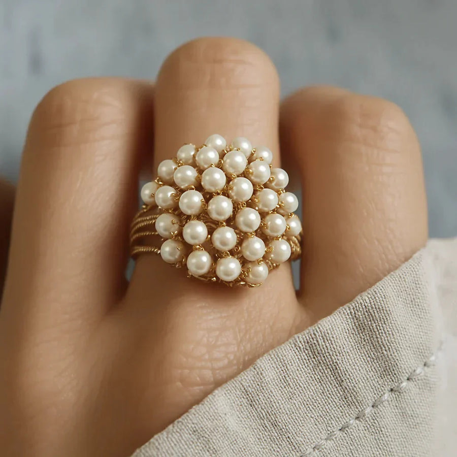 Bush - Inlaid Pearls Ring
