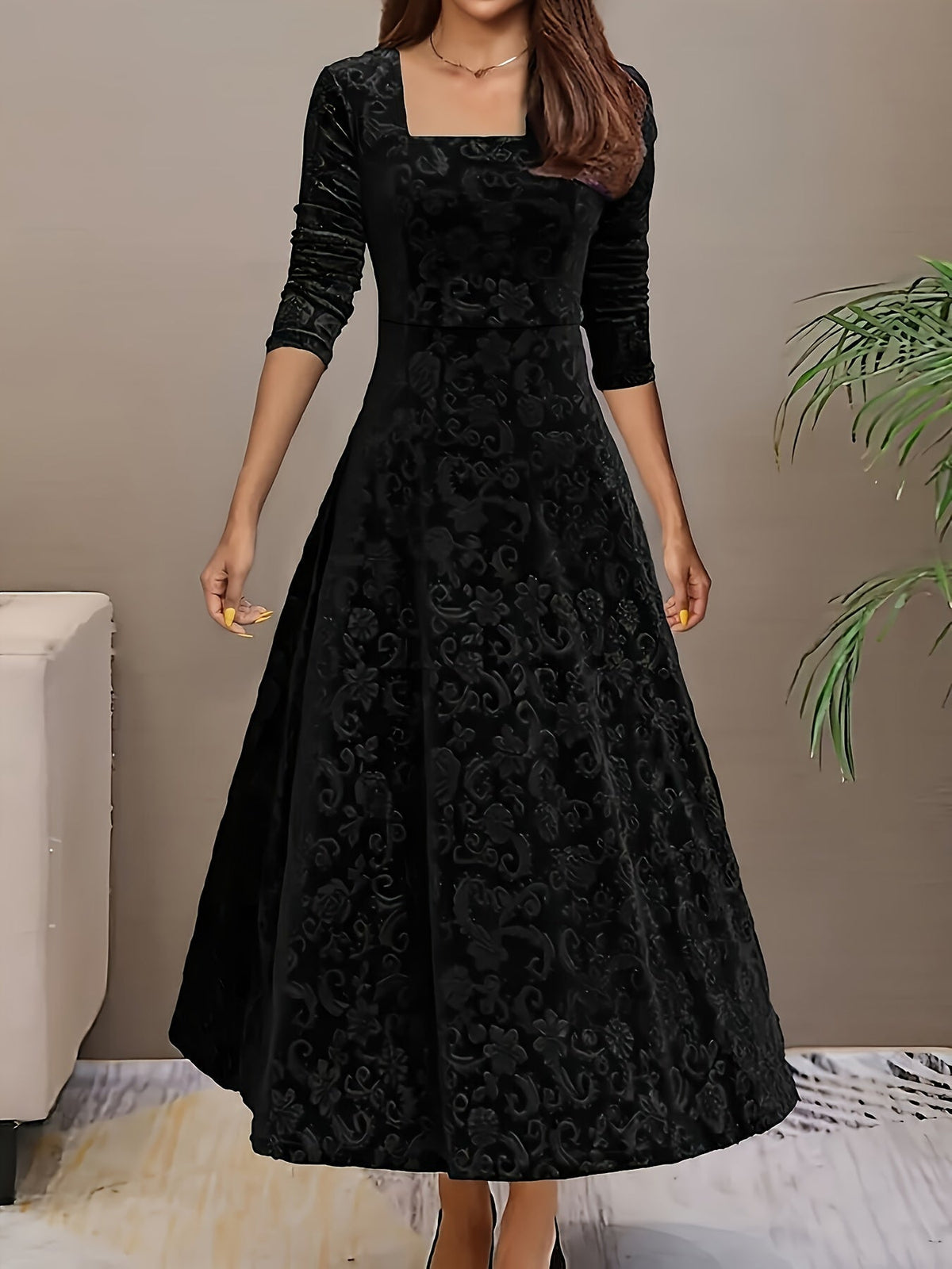 Nicola™ Elegant Velvet Dress