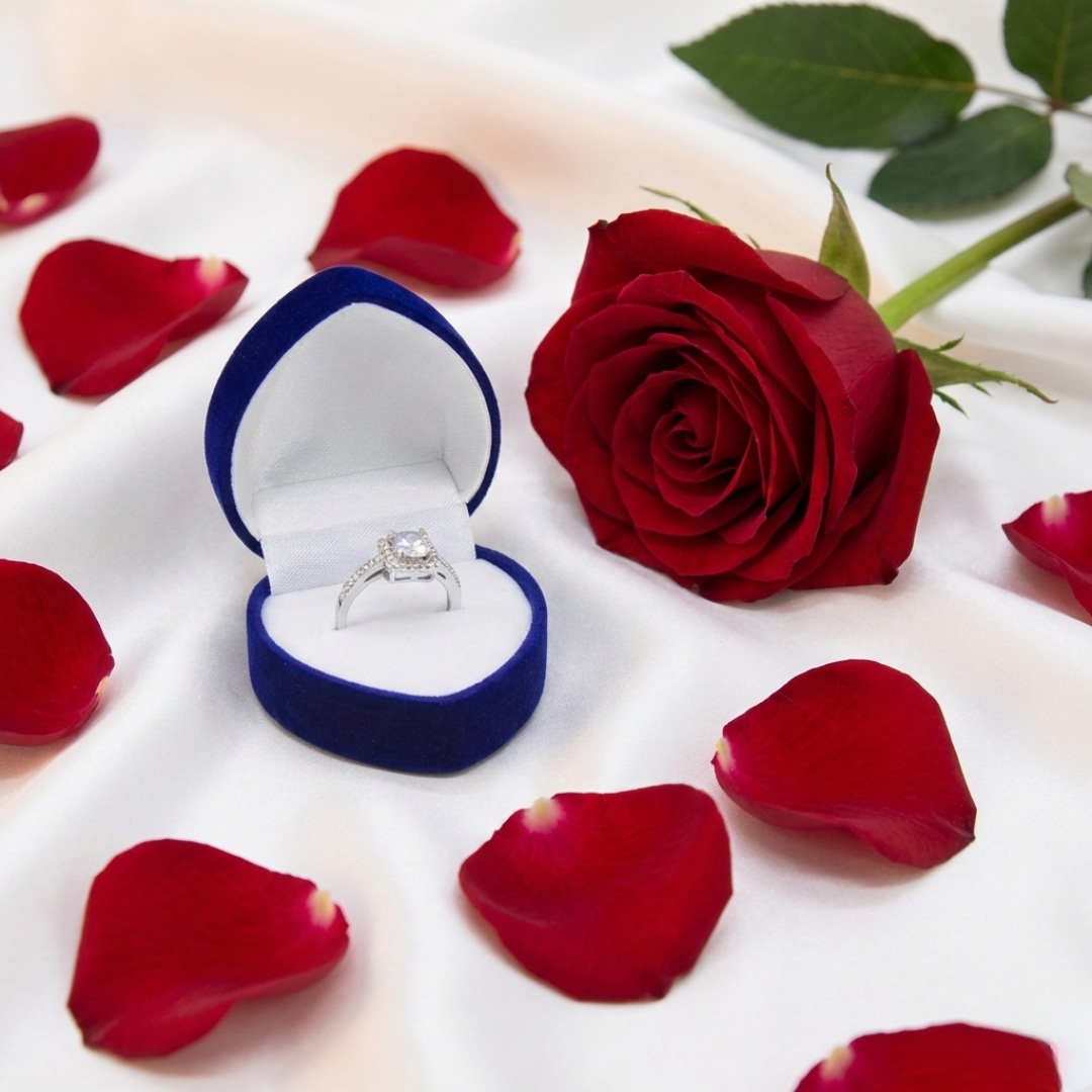 Luxurious Heart-Shaped Ring Box