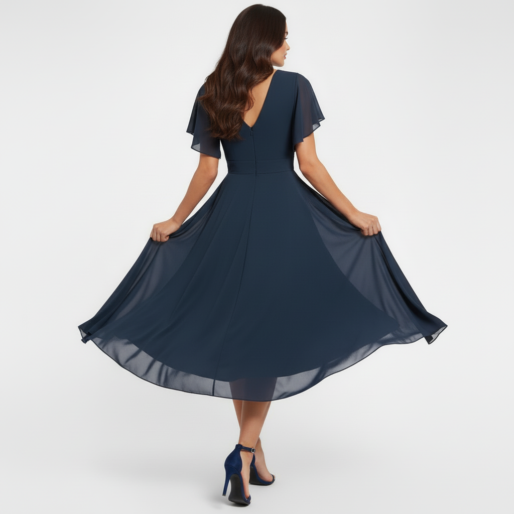Clarissa™ Flowing V-Neck Maxi Dress