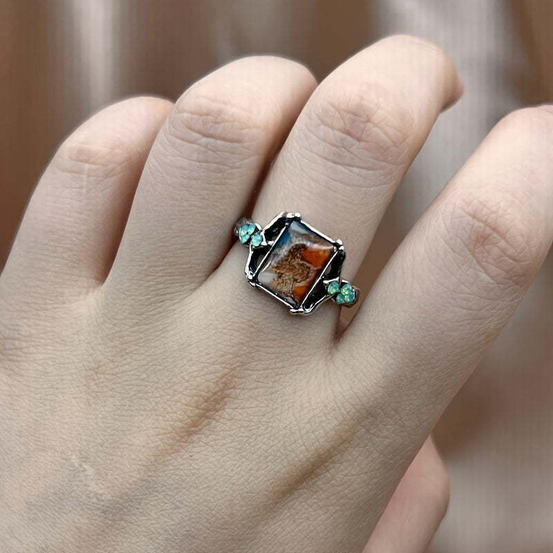 Vintage Bohemian Stone Ring