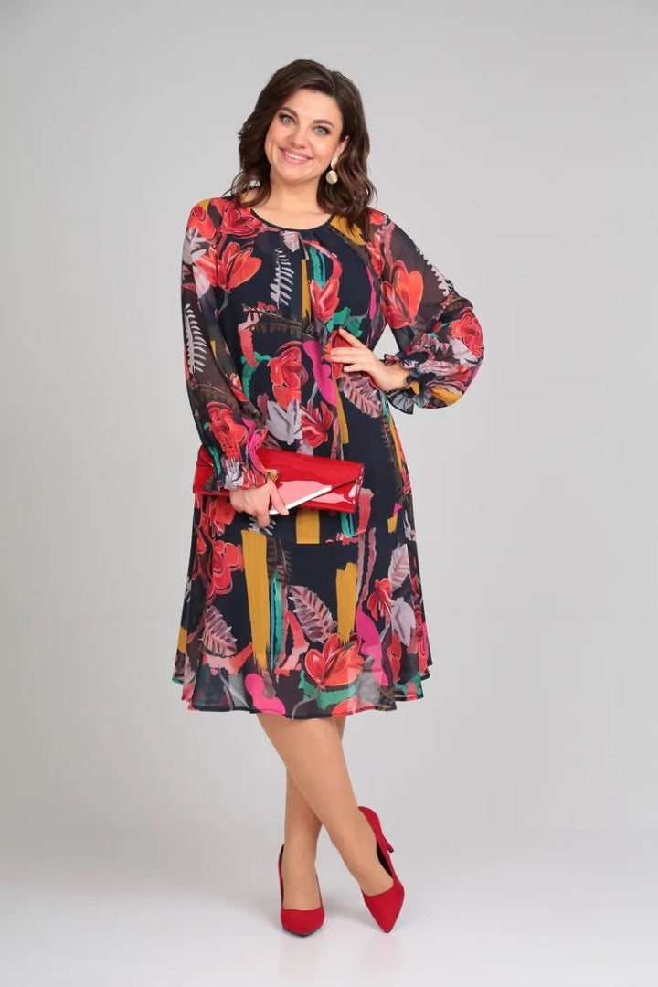 Florinda™ Elegant Floral Dress
