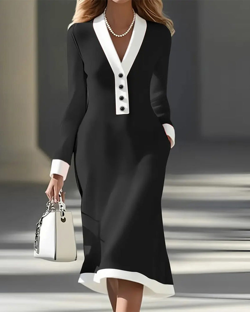 Kaylin™ Stylish Long-Sleeve Dress