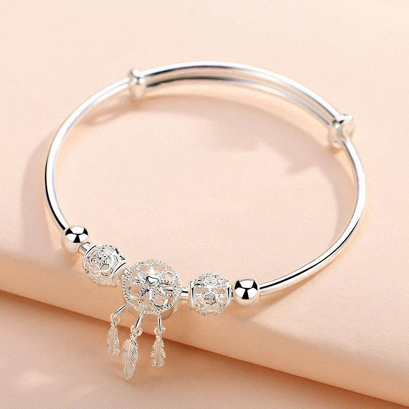 925 Silver Adjustable Dreamcatcher Bracelet