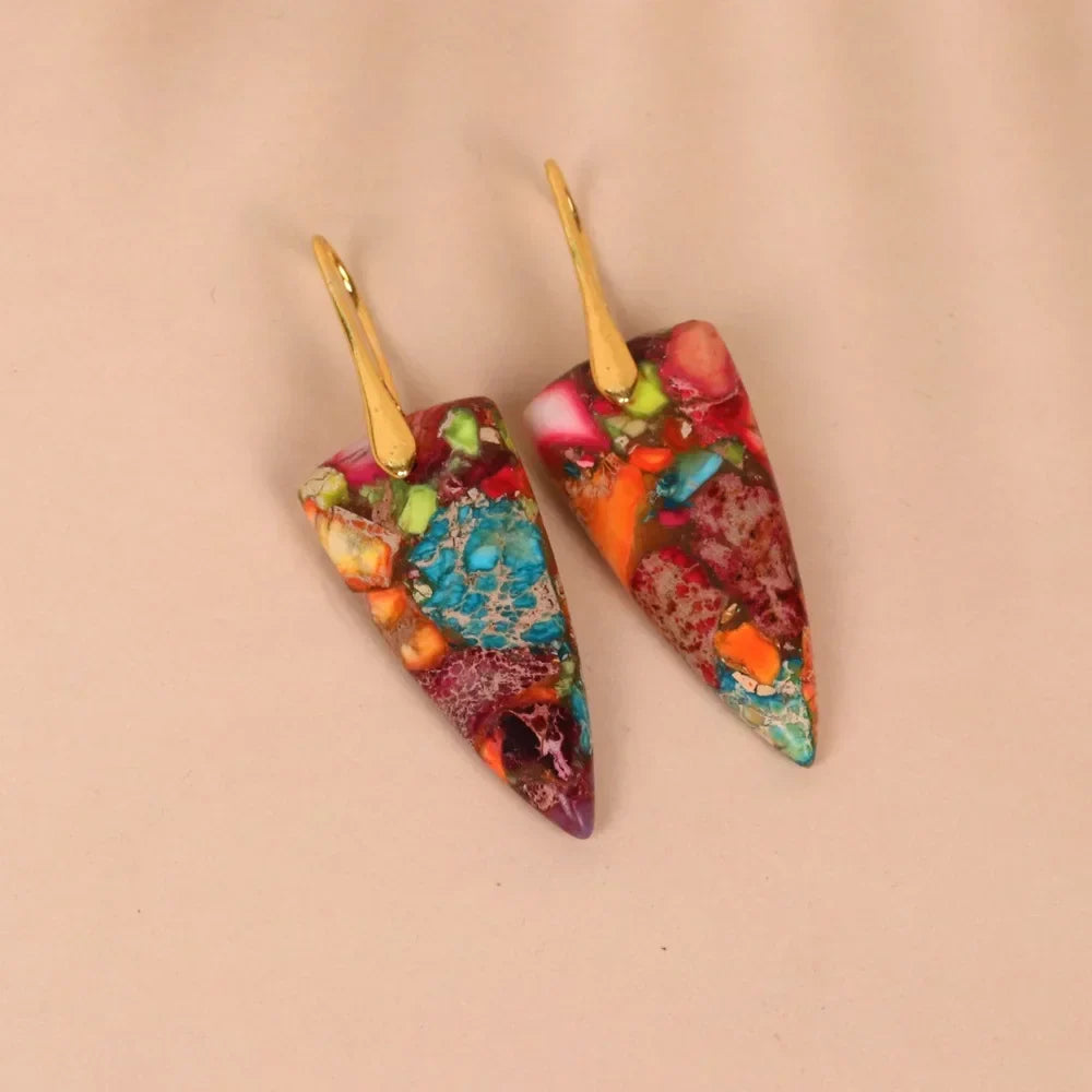 Inverted Triangle Dangle Earrings