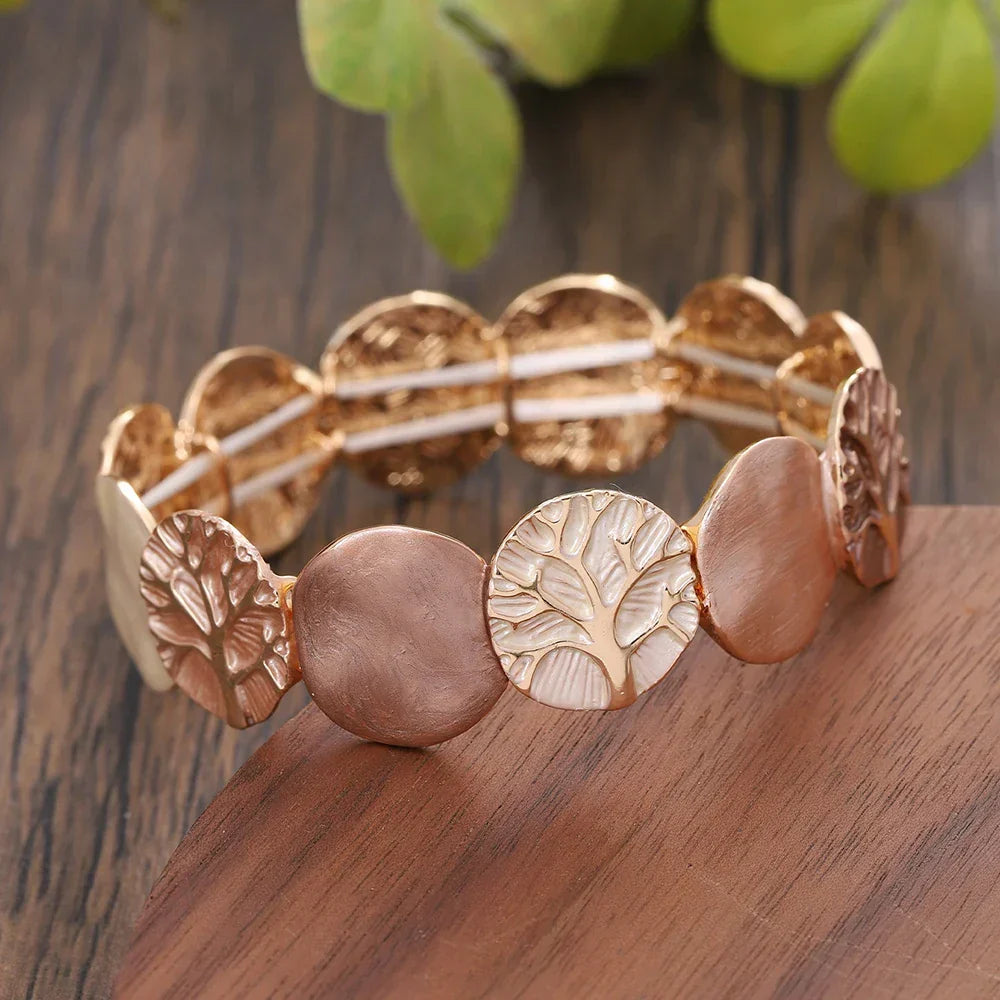 Vintage Rose Gold Nature Bracelet