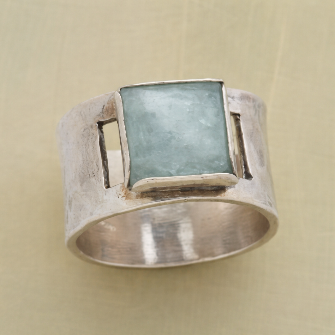 Vintage Green Moonstone Ring