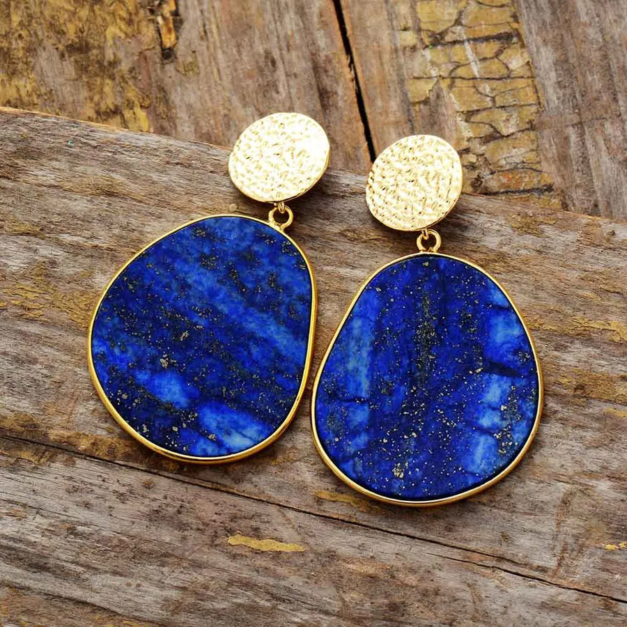 Dual Circle Drop Statement Earrings