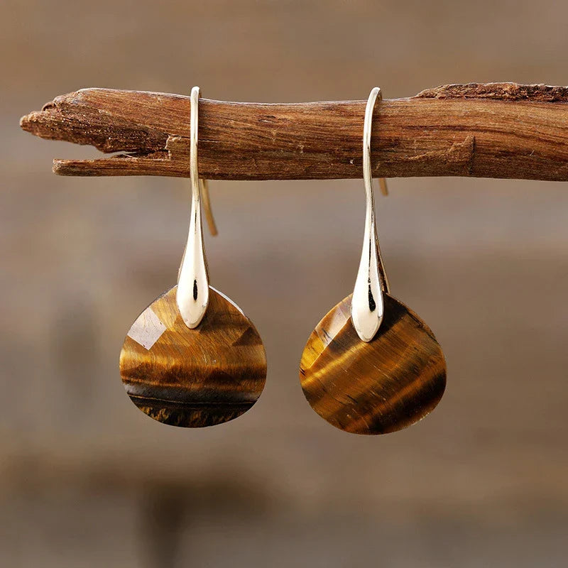 Natural Stone Waterdrop Earrings