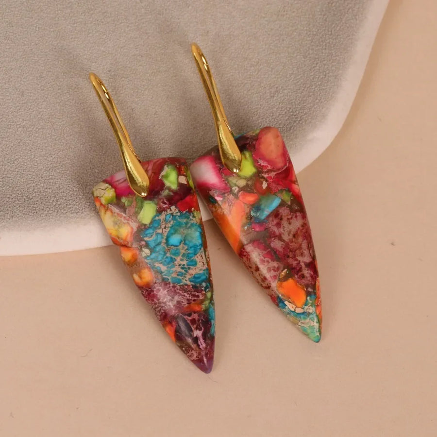 Inverted Triangle Dangle Earrings